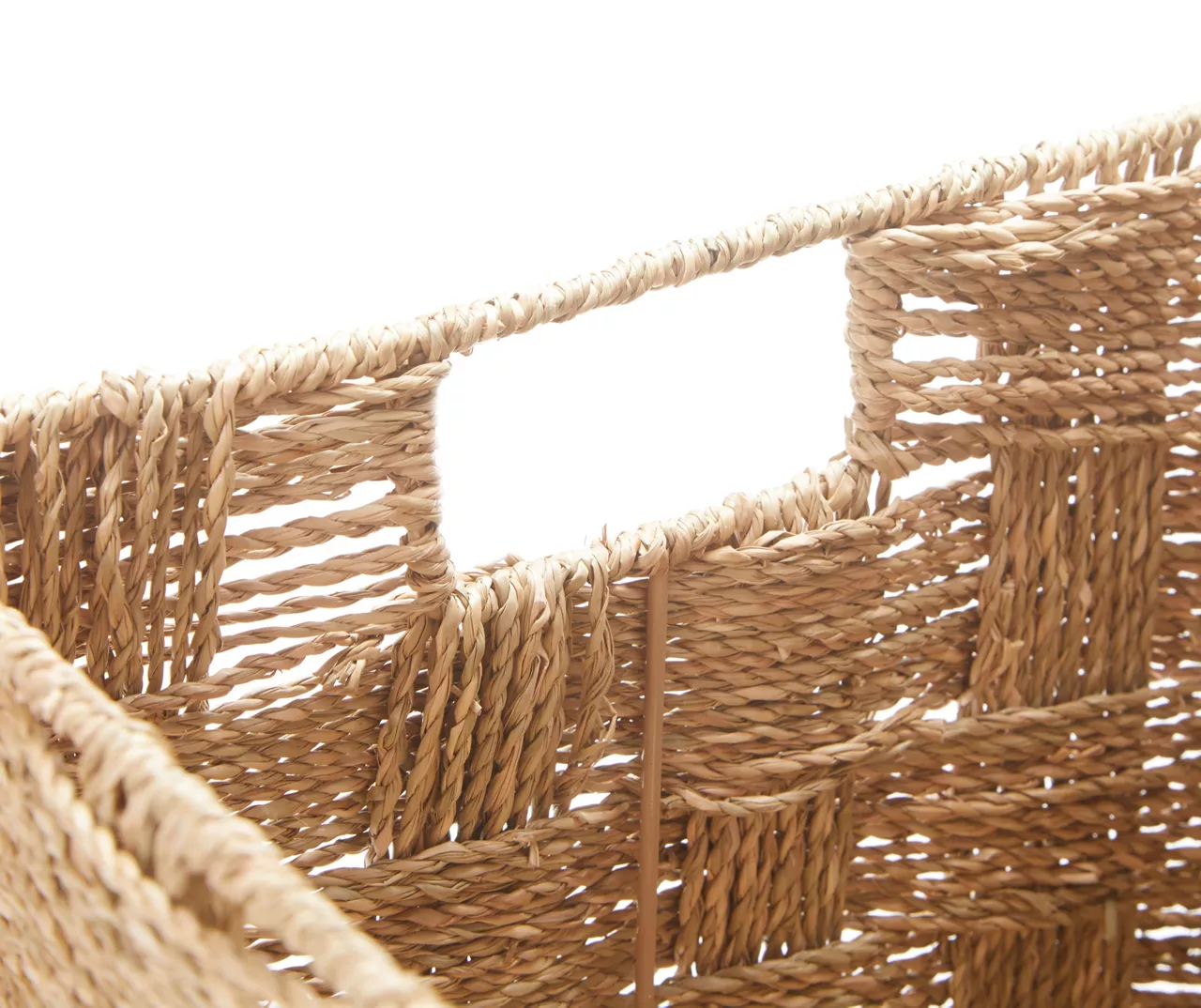 Natural Brown Seagrass Woven Storage Bin, (14.5") 8 Natural Brown Seagrass Woven Storage Bin, (14.5") - Image 6