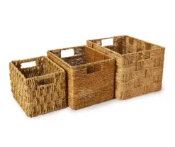 Natural Brown Seagrass Woven Storage Bin, (14.5") 9 Natural Brown Seagrass Woven Storage Bin, (14.5") -Cheap Home Store 810533793 810533792 810533791 1