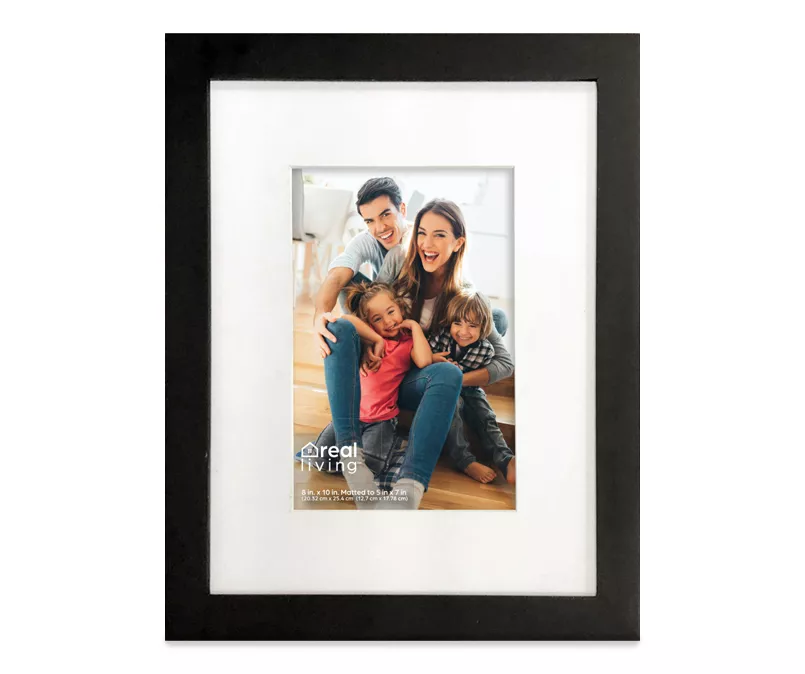 Black Matted Linear Photo Frame, (5" X 7") 3 Black Matted Linear Photo Frame, (5" X 7")