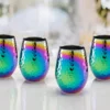 Rainbow Luster Hammered 4-Piece Stemless Wine Glass Set 2 Rainbow Luster Hammered 4-Piece Stemless Wine Glass Set -Cheap Home Store 810534316 1
