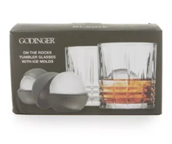 On The Rocks 4-Piece Tumbler Glass & Ice Mold Set -Cheap Home Store 810535109 3