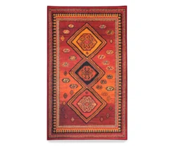 My Magic Carpet Phoenix Kilim Garnet Washable Area Rug