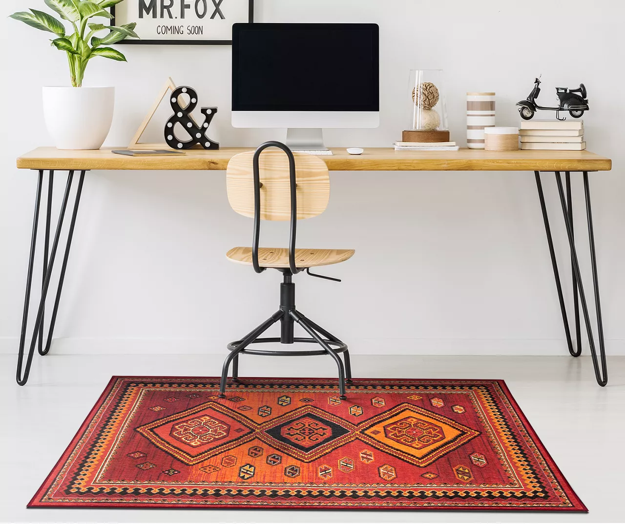 My Magic Carpet Phoenix Kilim Garnet Washable Area Rug 6 My Magic Carpet Phoenix Kilim Garnet Washable Area Rug - Image 4