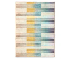 My Magic Carpet Flux Stripe Washable Area Rug, (5' X 7')