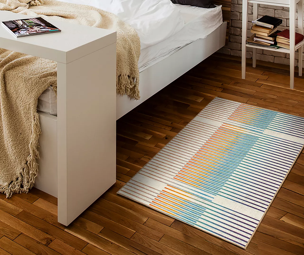 My Magic Carpet Flux Stripe Washable Area Rug 6 My Magic Carpet Flux Stripe Washable Area Rug - Image 4