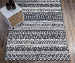 My Magic Carpet Chelsea Aztec Dark Gray Washable Area Rug -Cheap Home Store 810537766 2