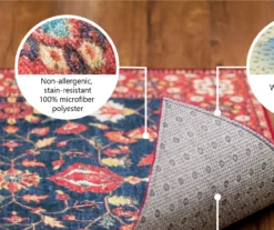 My Magic Carpet Chelsea Aztec Dark Gray Washable Area Rug -Cheap Home Store 810537768 6