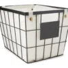 White & Black Wire Bin With Chalkboard Label -Cheap Home Store 810538654