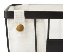 White & Black Wire Bin With Chalkboard Label -Cheap Home Store 810538654 3