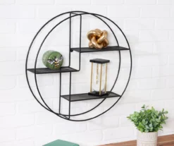 Steel 3-Tier Circle Wall Shelf -Cheap Home Store 810541189