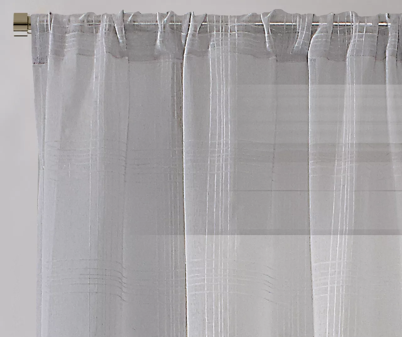 Real Living Sheer Plaid-Weave Curtain Panel 6 Real Living Sheer Plaid-Weave Curtain Panel - Image 4