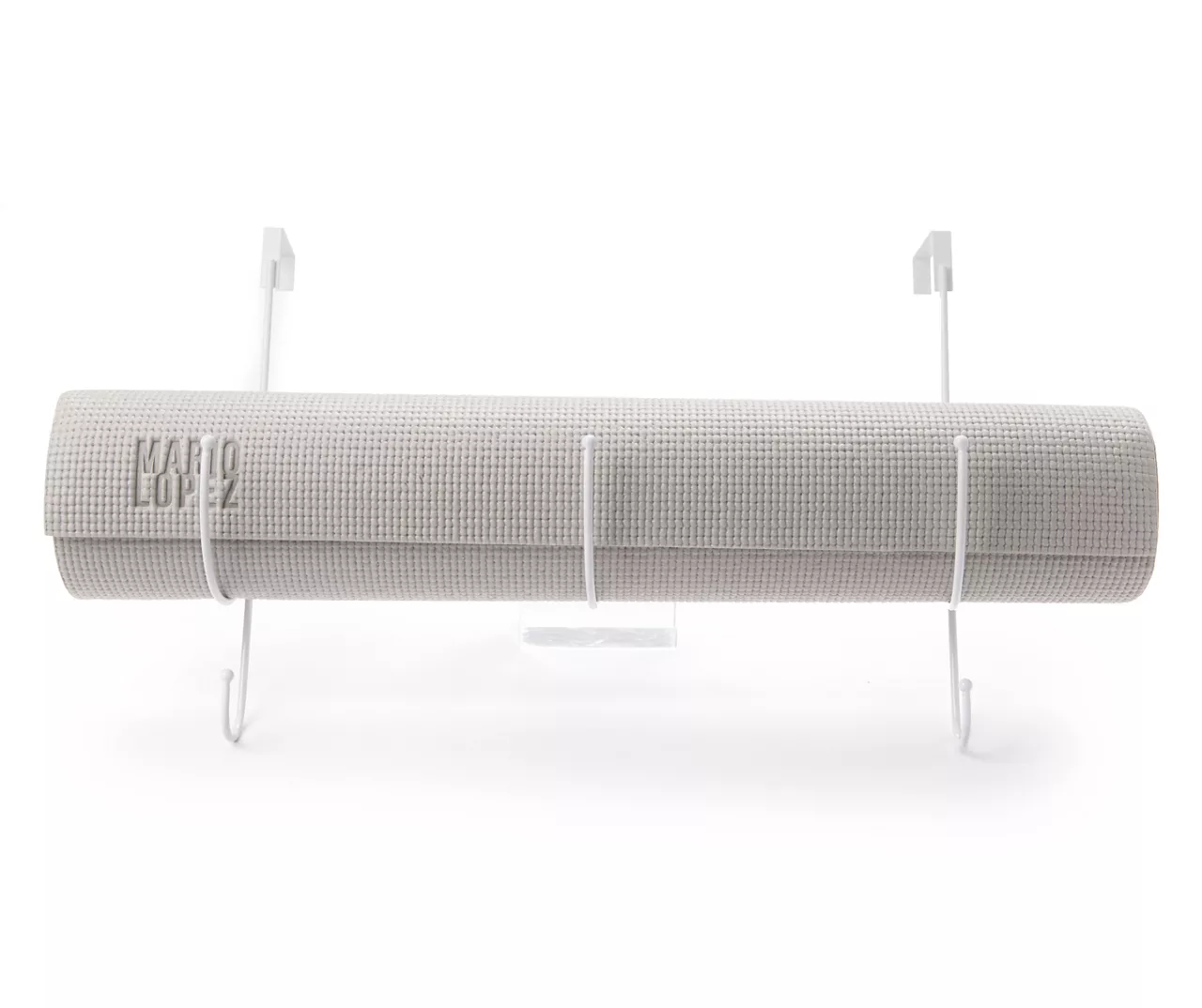 White Over-the-Door Hanging Yoga Mat Holder 4 White Over-the-Door Hanging Yoga Mat Holder - Image 2