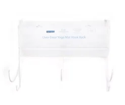 White Over-the-Door Hanging Yoga Mat Holder