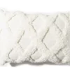 Ivory Tufted Diamond Lattice Throw Pillow -Cheap Home Store 810545820