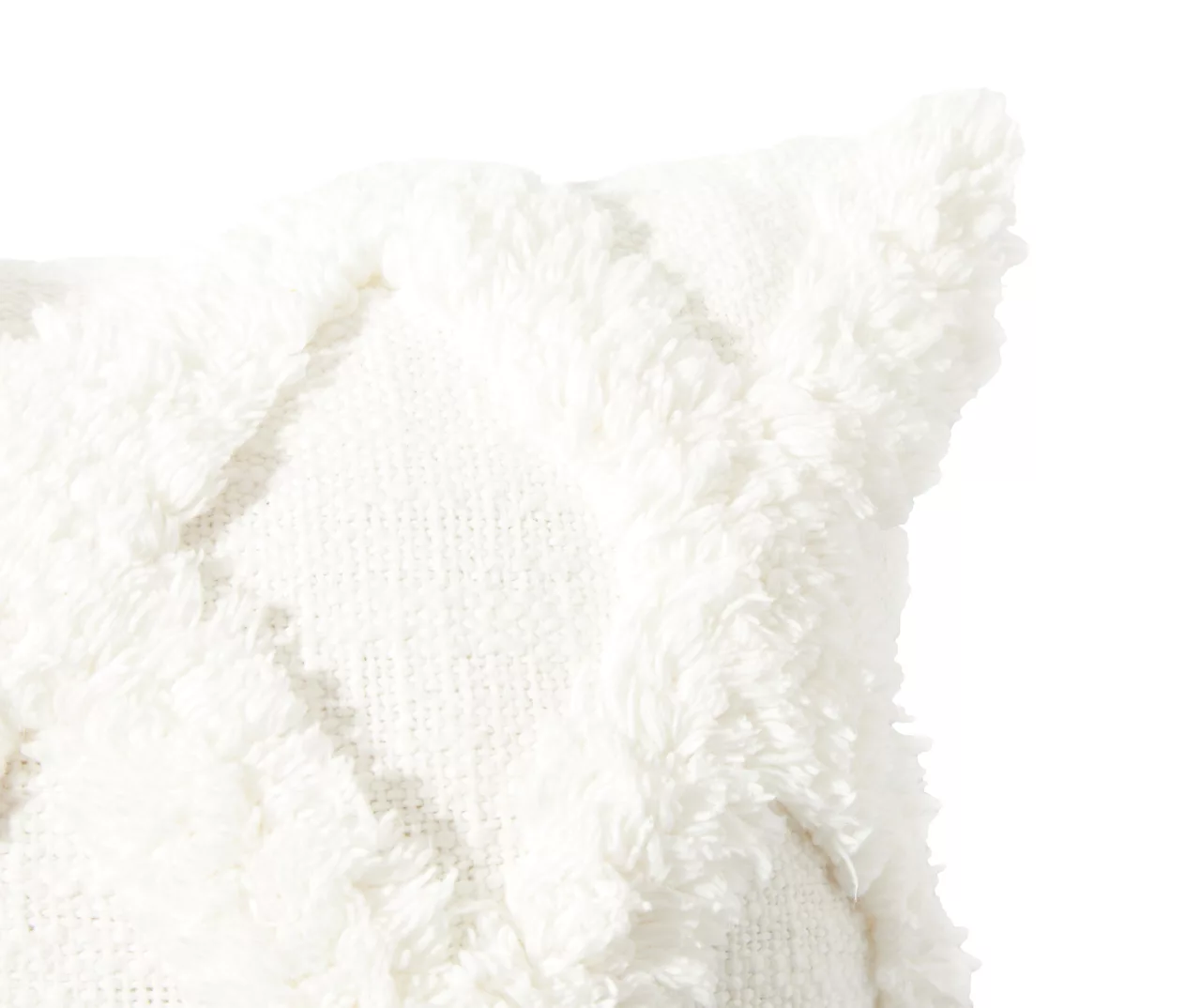 Ivory Tufted Diamond Lattice Throw Pillow 5 Ivory Tufted Diamond Lattice Throw Pillow - Image 3