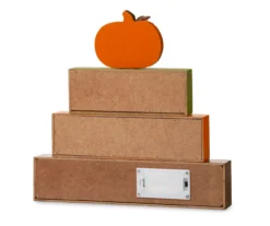 "Fall, Leaves, Pumpkin" Pumpkin & Letter Block LED Tabletop Decor -Cheap Home Store 810547823 3