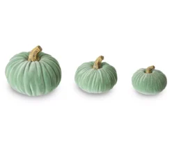 Mint Green Velvet 3-Piece Rib Pumpkin Set -Cheap Home Store 810547831 2