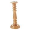 Light Brown Notch-Carved Pillar Candle Holder -Cheap Home Store 810547959