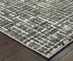 Bobak Gray Textured Geometric Area Rug -Cheap Home Store 810551243 1