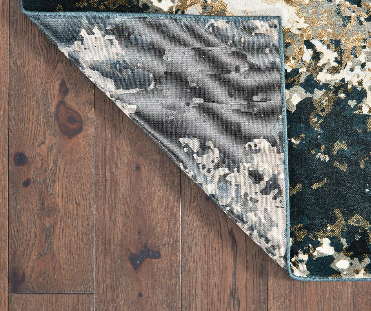 Bocleah Navy & White Distressed Textured Area Rug, (3.1' X 5.5') 5 Bocleah Navy & White Distressed Textured Area Rug, (3.1' X 5.5') - Image 3