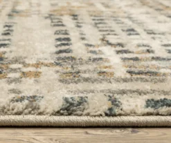 Caron Beige & Blue Weave Pattern Area Rug -Cheap Home Store 810551344 4