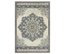 Ricci Ivory & Blue Area Rug -Cheap Home Store 810551388