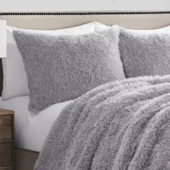 Emma Faux Fur Comforter Set -Cheap Home Store 810552911 2 1