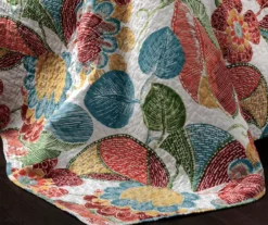 Layla Orange & Teal Floral Full/Queen 3-Piece Quilt Set 10 Layla Orange & Teal Floral Full/Queen 3-Piece Quilt Set -Cheap Home Store 810552947 3