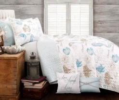 Harbor Life Taupe & Blue Reversible Full/Queen 7-Piece Quilt Set -Cheap Home Store 810553378 11