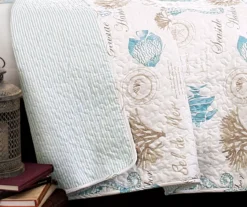 Harbor Life Taupe & Blue Reversible Full/Queen 7-Piece Quilt Set -Cheap Home Store 810553378 21