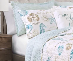 Harbor Life Taupe & Blue Reversible Full/Queen 7-Piece Quilt Set -Cheap Home Store 810553378 3