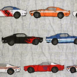 Beige Multicolor Race Cars Quilted Sherpa Throw, (50" X 60") -Cheap Home Store 810553485 2