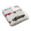 Beige Multicolor Race Cars Quilted Sherpa Throw, (50" X 60") 1 Beige Multicolor Race Cars Quilted Sherpa Throw, (50" X 60") -Cheap Home Store 810553485 4