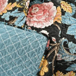 Black & Yellow Floral Sydney Quilted Throw, (50" X 60") 16 Black & Yellow Floral Sydney Quilted Throw, (50" X 60") -Cheap Home Store 810553519 31