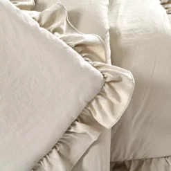 Reyna Wheat Ruffle-Trim Crinkle Throw, (50" X 60") -Cheap Home Store 810553550 21