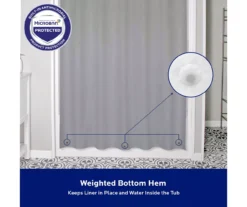 Gray Medium-Weight Microban PEVA Shower Liner 17 Gray Medium-Weight Microban PEVA Shower Liner -Cheap Home Store 810553972 A8 7