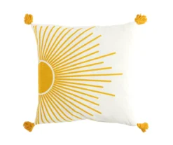 Coconut Milk & Mango Mojito Golden Gaze Throw Pillow