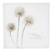 "Live Simply" White Dandelions Wrapped Canvas -Cheap Home Store 810557366