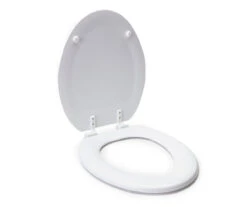 White Oblong Wood Toilet Seat -Cheap Home Store 810557533 2