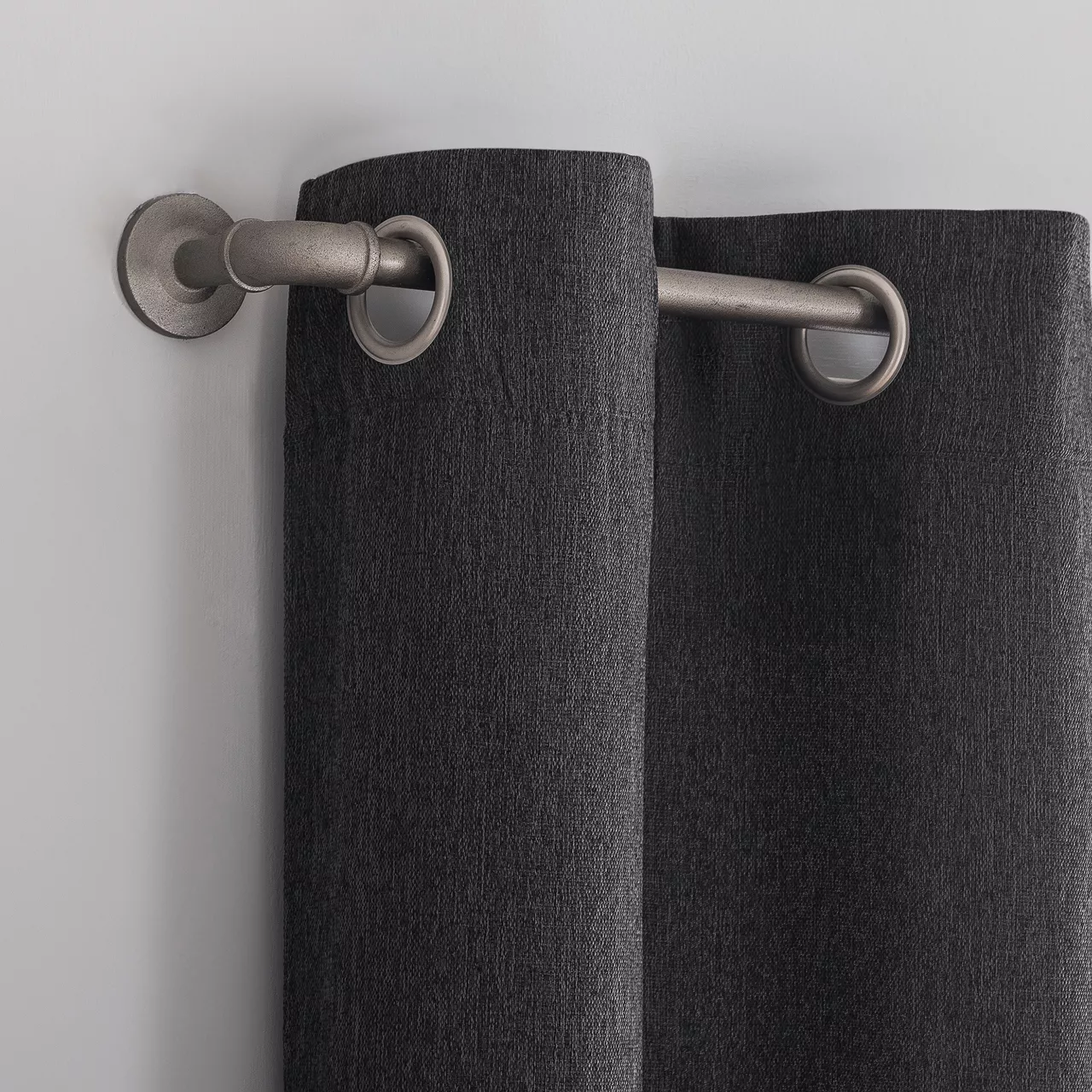 Baylor Charcoal Room-Darkening Grommet 4-Piece Curtain Panel Set, (84") 8 Baylor Charcoal Room-Darkening Grommet 4-Piece Curtain Panel Set, (84") - Image 6