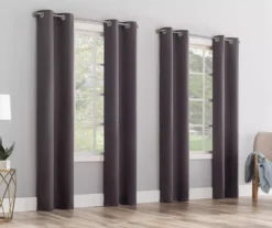Sun Zero Baylor Room-Darkening Grommet 4-Piece Curtain Panel Set