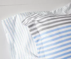 Blue & Red Stripe Microfiber Twin 6-Piece Bed-in-a-Bag Set -Cheap Home Store 810563034 810563033 810563032 810563031 4