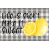 "Make It Sweet" Gray & Yellow Lemon Soft Step Kitchen Mat, (18" X 30") -Cheap Home Store 810563607