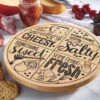 "Something Cheesy" Bamboo Lazy Susan Charcuterie Board, (10") -Cheap Home Store 810564501 1