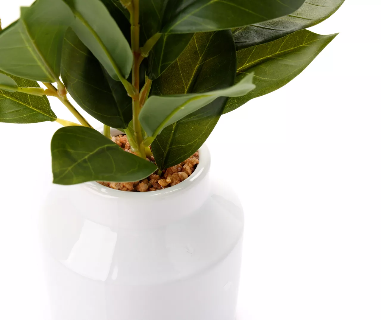 Green Artificial Banyan Plant With White Ceramic Pot 4 Green Artificial Banyan Plant With White Ceramic Pot - Image 2