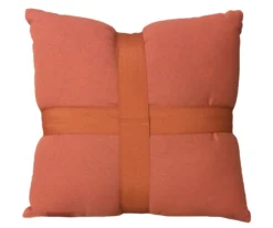 Azalia Dark Coral Triple Line Pattern Throw Pillow -Cheap Home Store 810564953 21