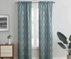 Sundown Indira Geometric Room-Darkening Curtain Panel Pair -Cheap Home Store 810565613