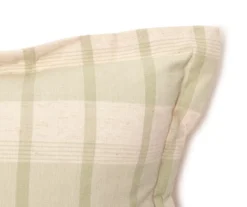 Market Sage & Beige Plaid Square Throw Pillow -Cheap Home Store 810565723 2