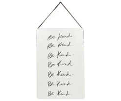 "Be Kind" White & Black Wall Plaque