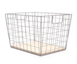 Tapered Grid Bin With Wood Base -Cheap Home Store 810570136 2
